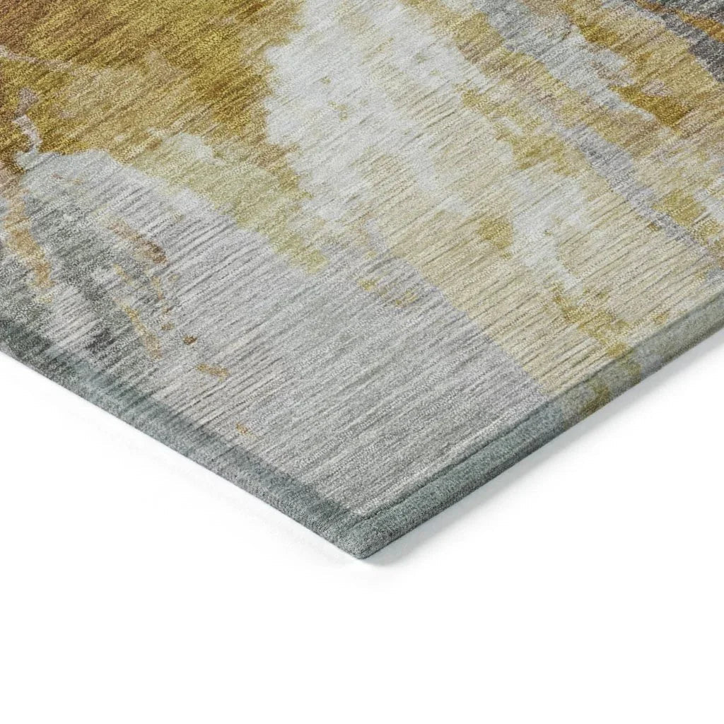 LOOMLAN Rugs Theodara Gold Washable Indoor-Outdoor Rug