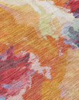 LOOMLAN Rugs Theodara Orange Washable Indoor-Outdoor Rug