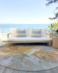 LOOMLAN Rugs Theodara Rust Washable Indoor-Outdoor Rug