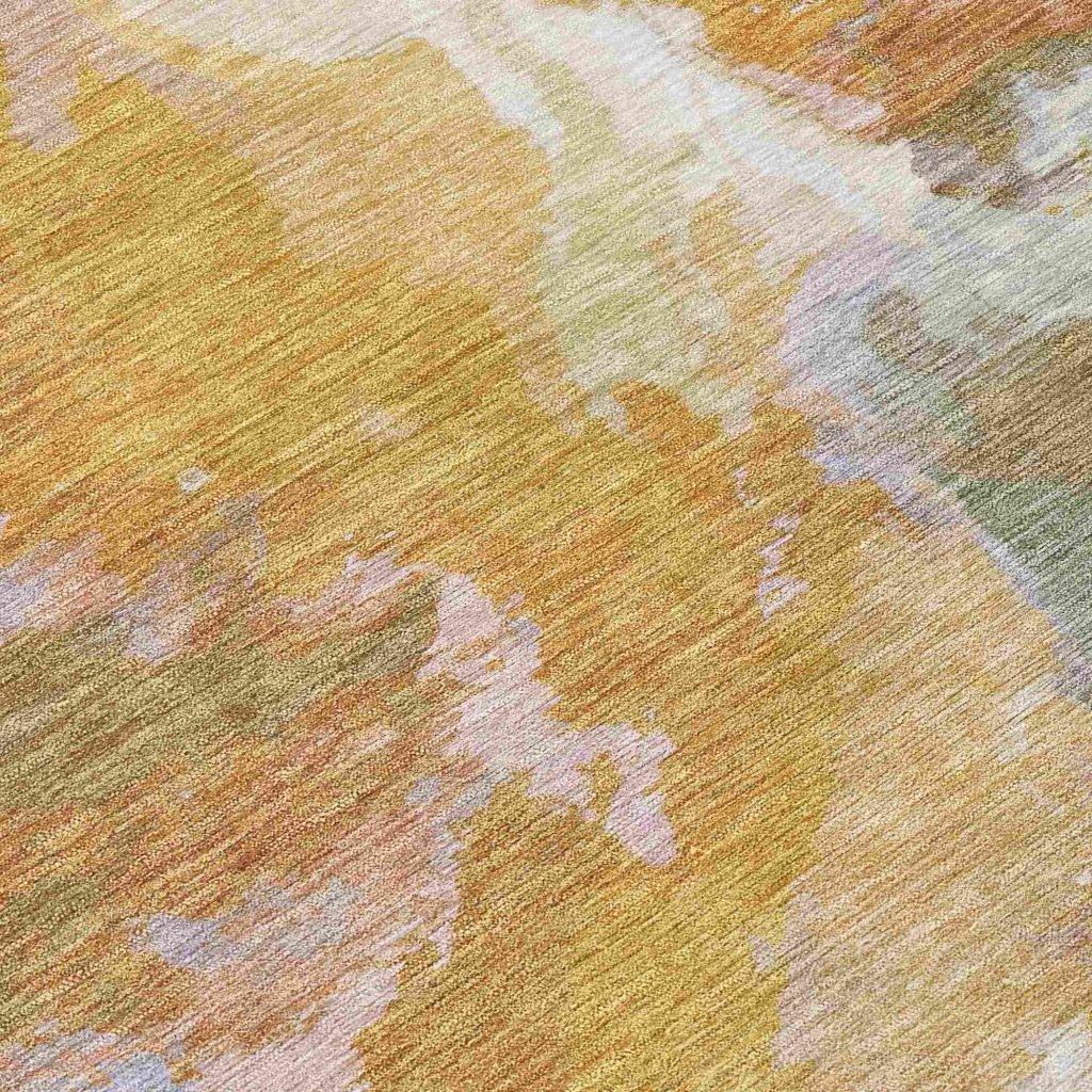 LOOMLAN Rugs Theodara Rust Washable Indoor-Outdoor Rug