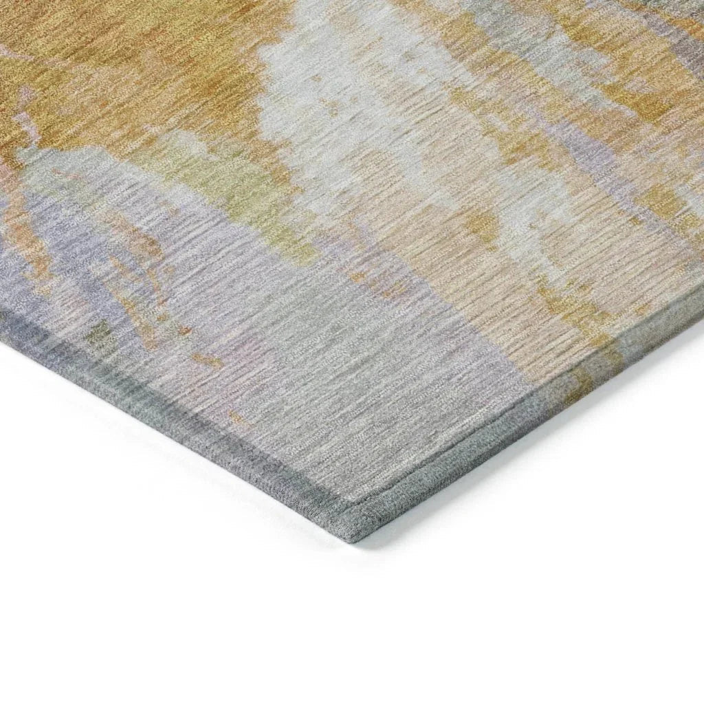 LOOMLAN Rugs Theodara Rust Washable Indoor-Outdoor Rug