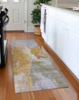 LOOMLAN Rugs Theodara Rust Washable Indoor-Outdoor Rug