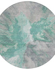 LOOMLAN Rugs Theodara Teal Washable Indoor-Outdoor Rug
