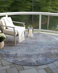 LOOMLAN Rugs Thornyx Gray Washable Indoor-Outdoor Rug