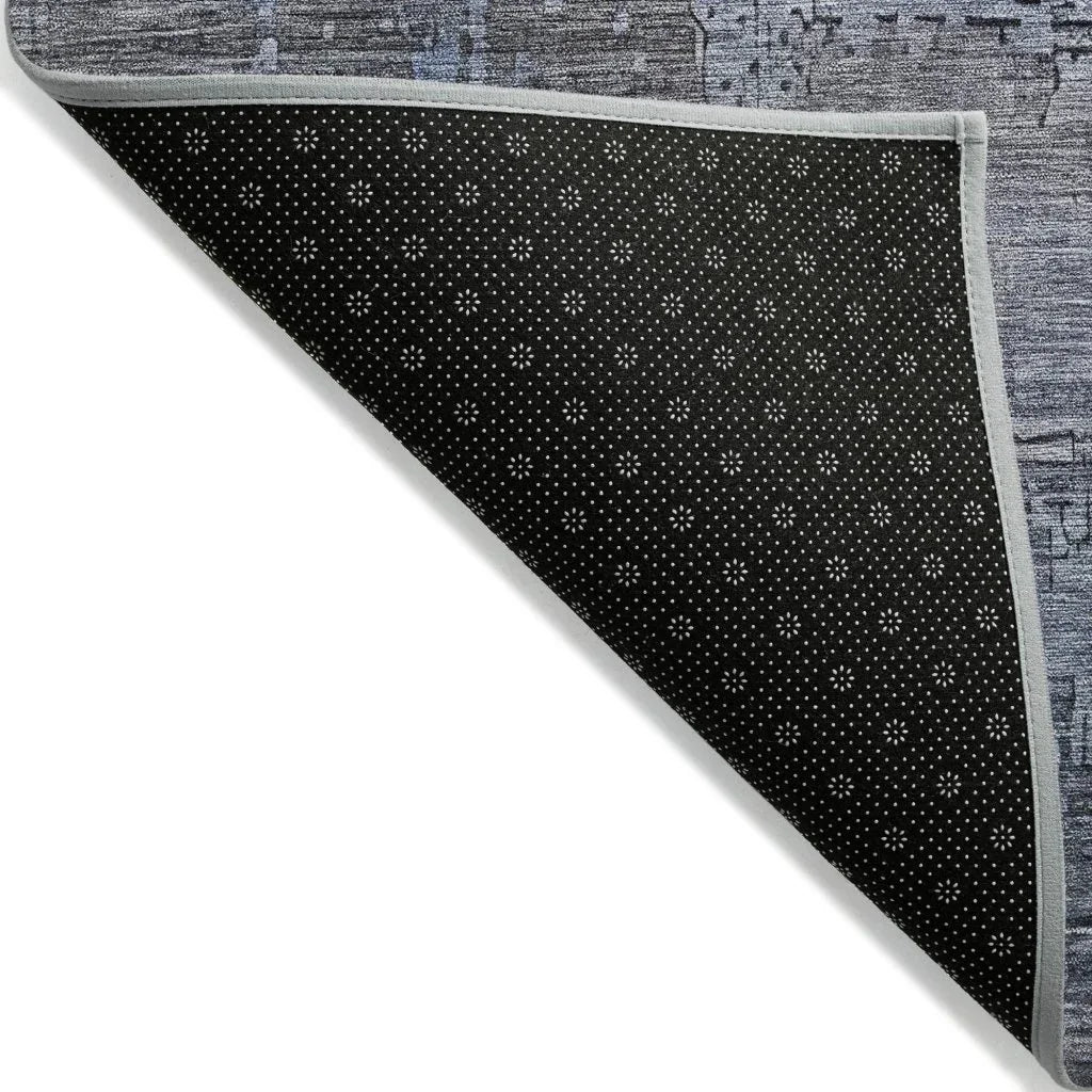 LOOMLAN Rugs Thornyx Gray Washable Indoor-Outdoor Rug