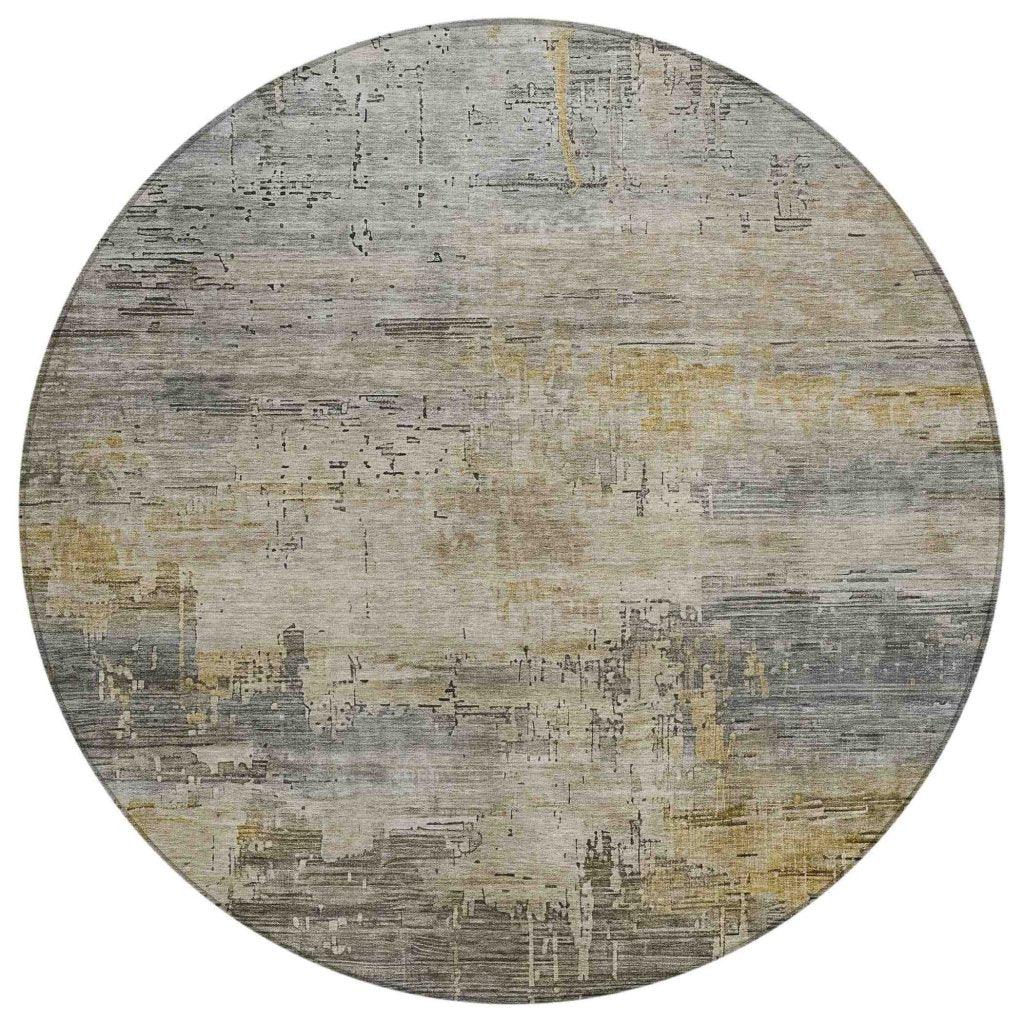 LOOMLAN Rugs Thornyx Pewter Washable Indoor-Outdoor Rug