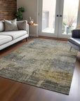 LOOMLAN Rugs Thornyx Pewter Washable Indoor-Outdoor Rug