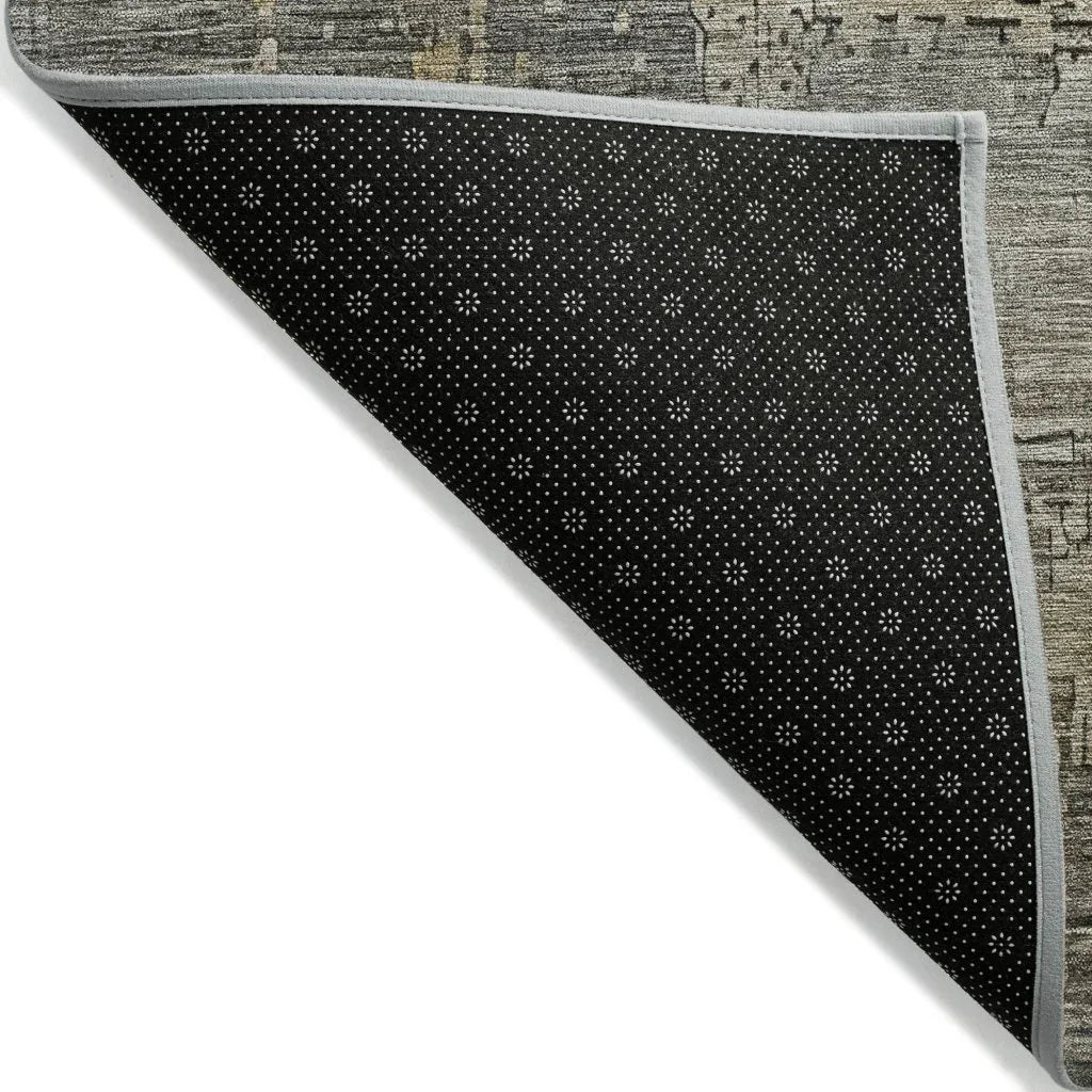 LOOMLAN Rugs Thornyx Pewter Washable Indoor-Outdoor Rug