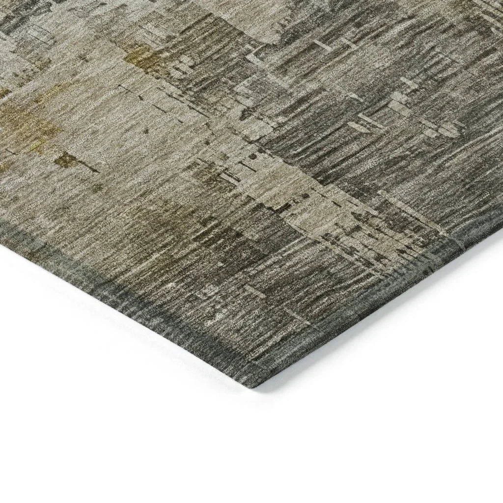 LOOMLAN Rugs Thornyx Pewter Washable Indoor-Outdoor Rug