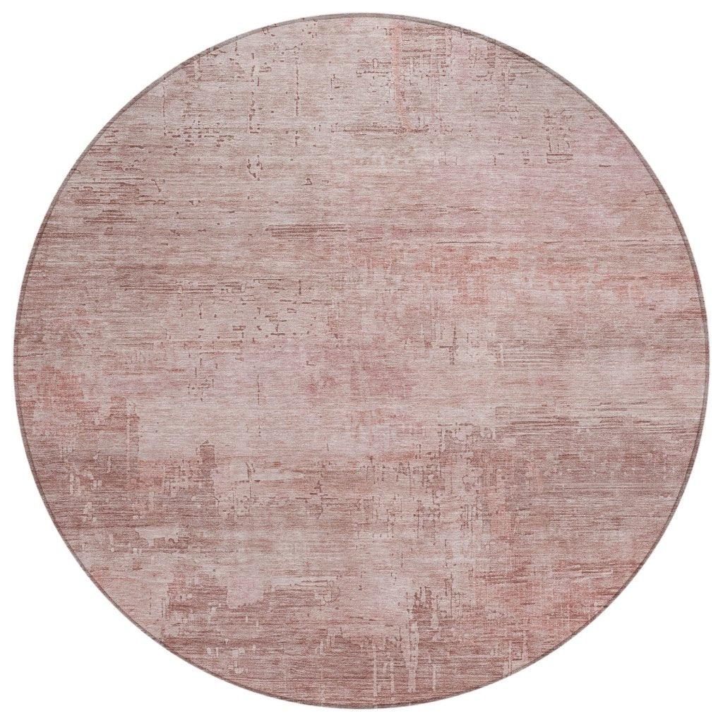 LOOMLAN Rugs Thornyx Pink Washable Indoor-Outdoor Rug