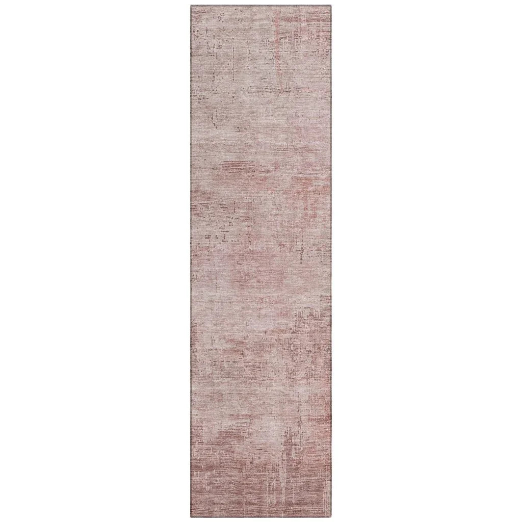 LOOMLAN Rugs Thornyx Pink Washable Indoor-Outdoor Rug