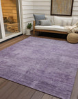 LOOMLAN Rugs Thornyx Purple Washable Indoor-Outdoor Rug