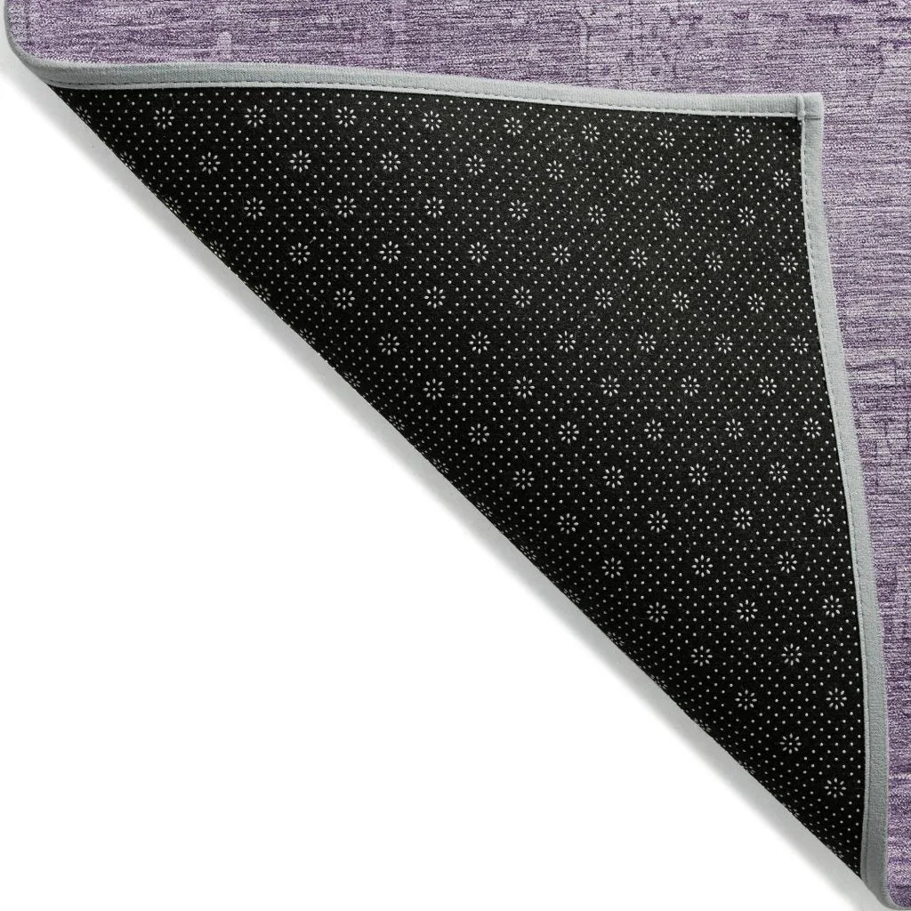 LOOMLAN Rugs Thornyx Purple Washable Indoor-Outdoor Rug