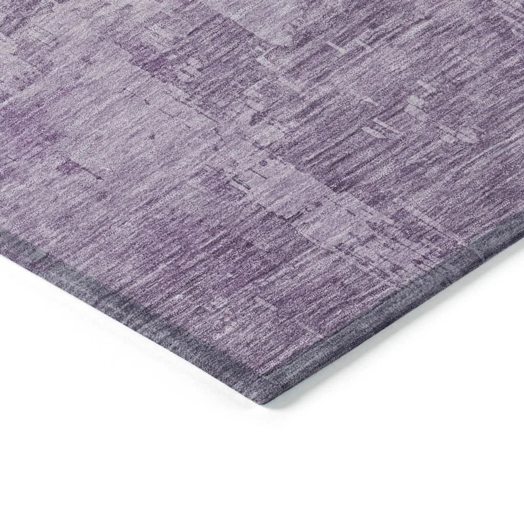 LOOMLAN Rugs Thornyx Purple Washable Indoor-Outdoor Rug