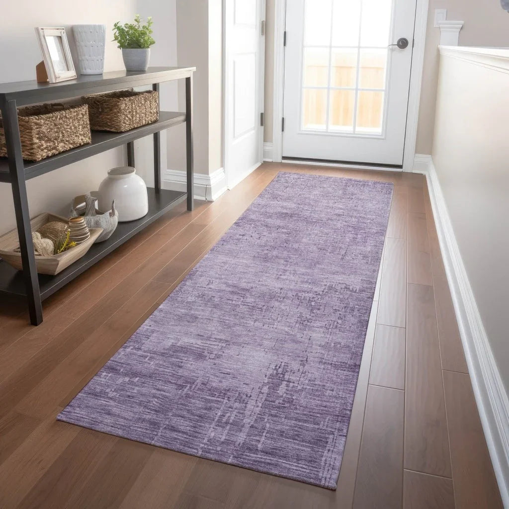 LOOMLAN Rugs Thornyx Purple Washable Indoor-Outdoor Rug