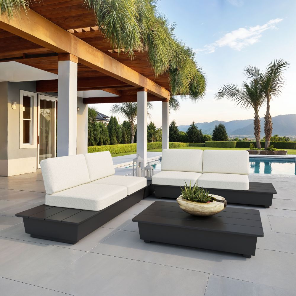 Zuo Modern Tien Olefin Fabric Outdoor Loveseat