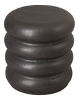 Emissary Torus Matte Black Ceramic Garden Stool