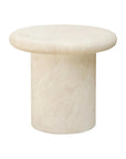 Sunset West Travertino Concrete Round Outdoor End Table