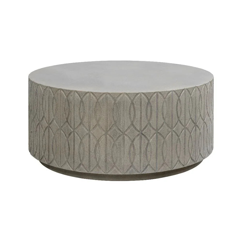 Sunset West Trellis Concrete Round Outdoor Coffee Table