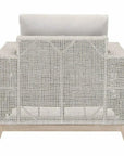 Tropez Outdoor Lounge Chair Taupe White Rope-Outdoor Lounge Chairs-Essentials For Living-LOOMLAN