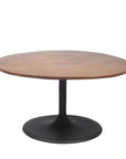 Castelle Tulip Aluminum Outdoor Round Dining Table Wood Look