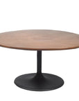 Castelle Tulip Aluminum Outdoor Round Dining Table Wood Look