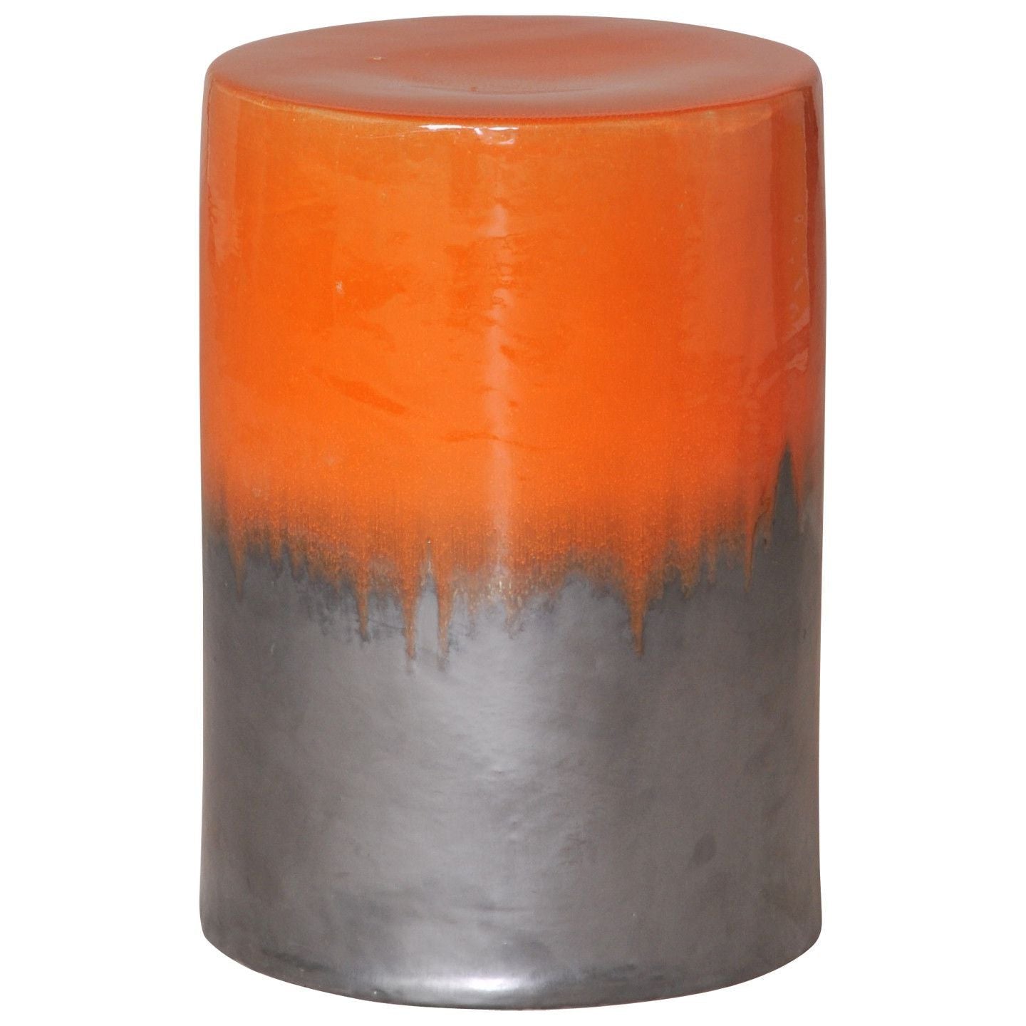 Emissary Two-Tone 13"Dia Ceramic Garden Stool