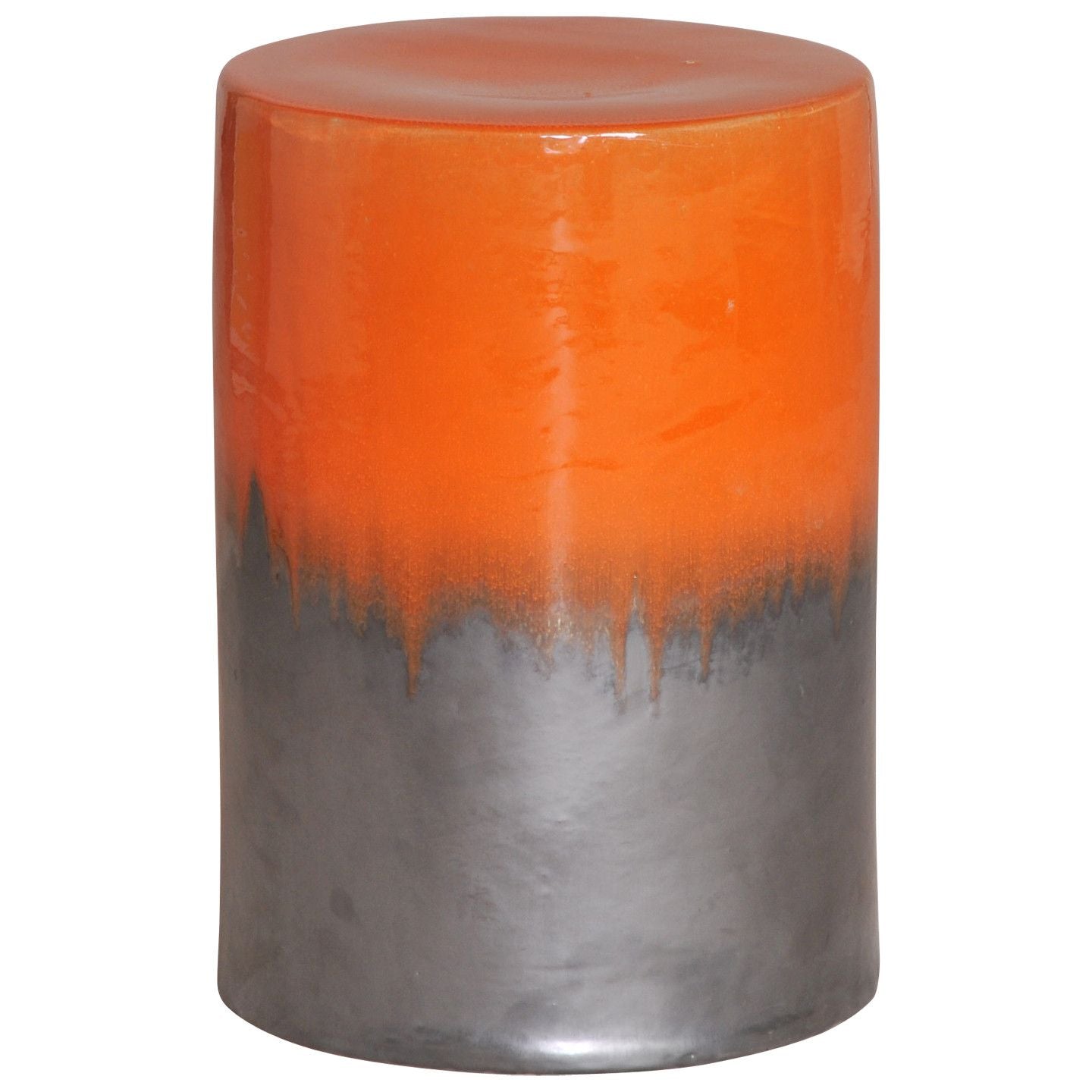 Emissary Two-Tone 13"Dia Ceramic Garden Stool