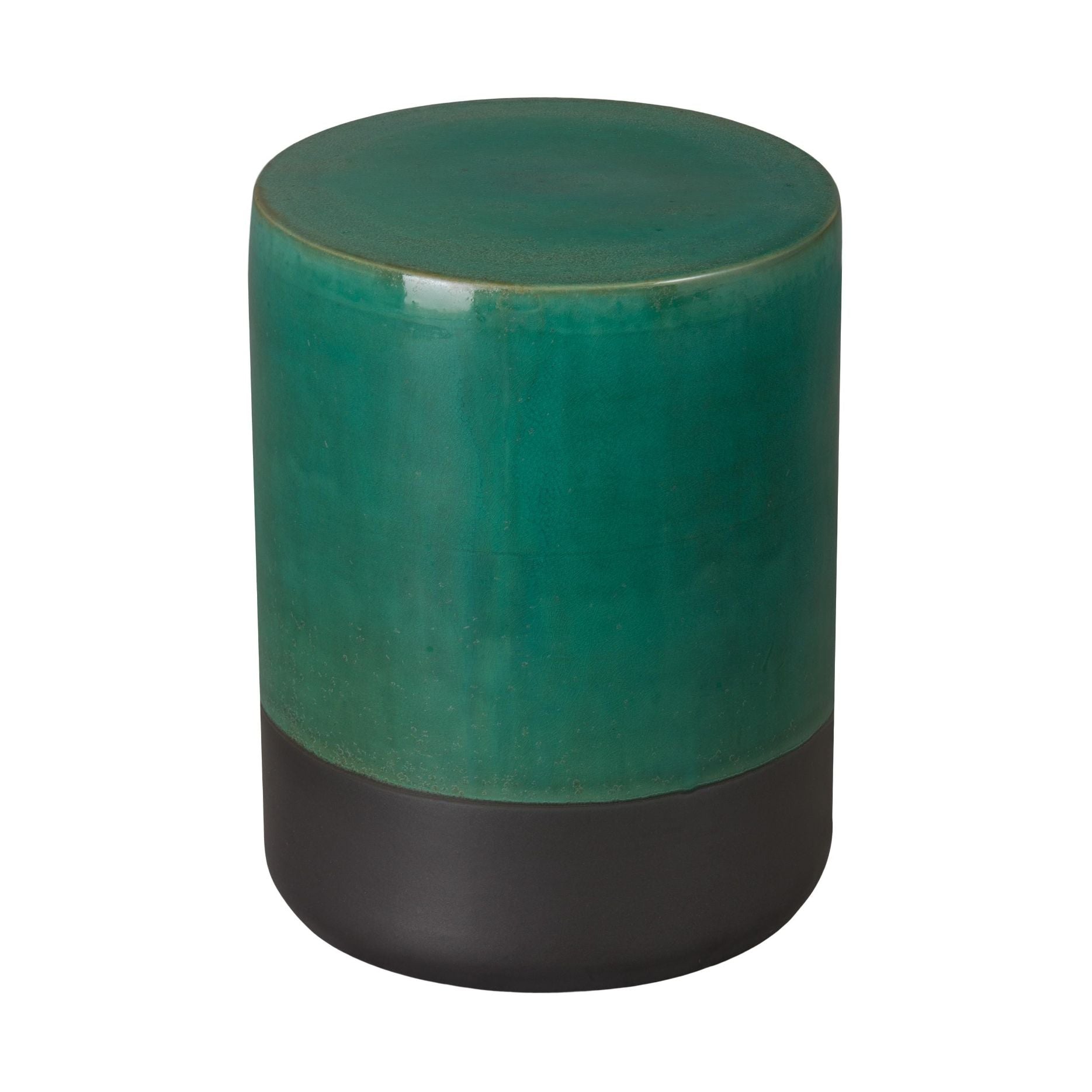 Emissary Two-Tone 14"Dia Ceramic Garden Stool
