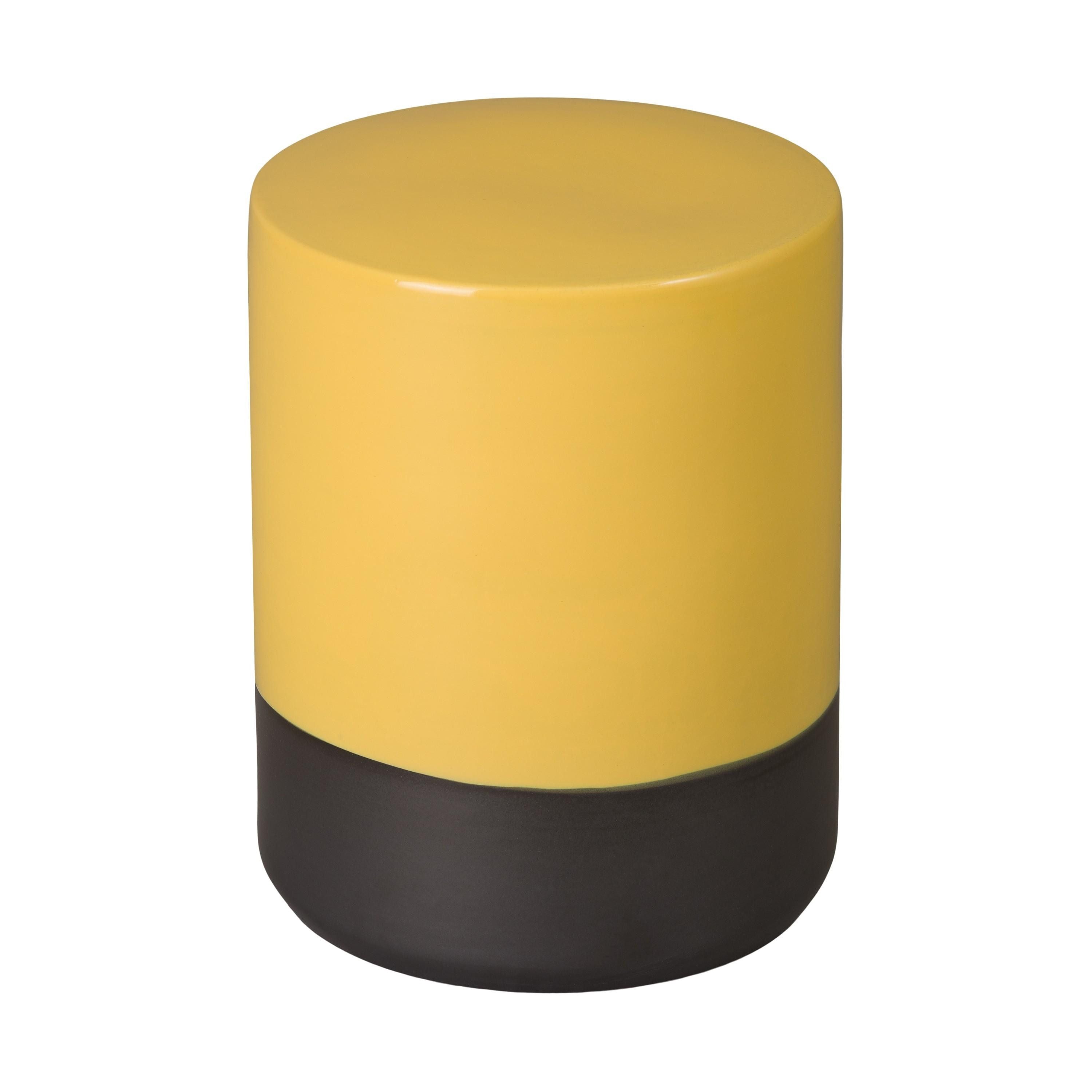 Emissary Two-Tone 14"Dia Ceramic Garden Stool
