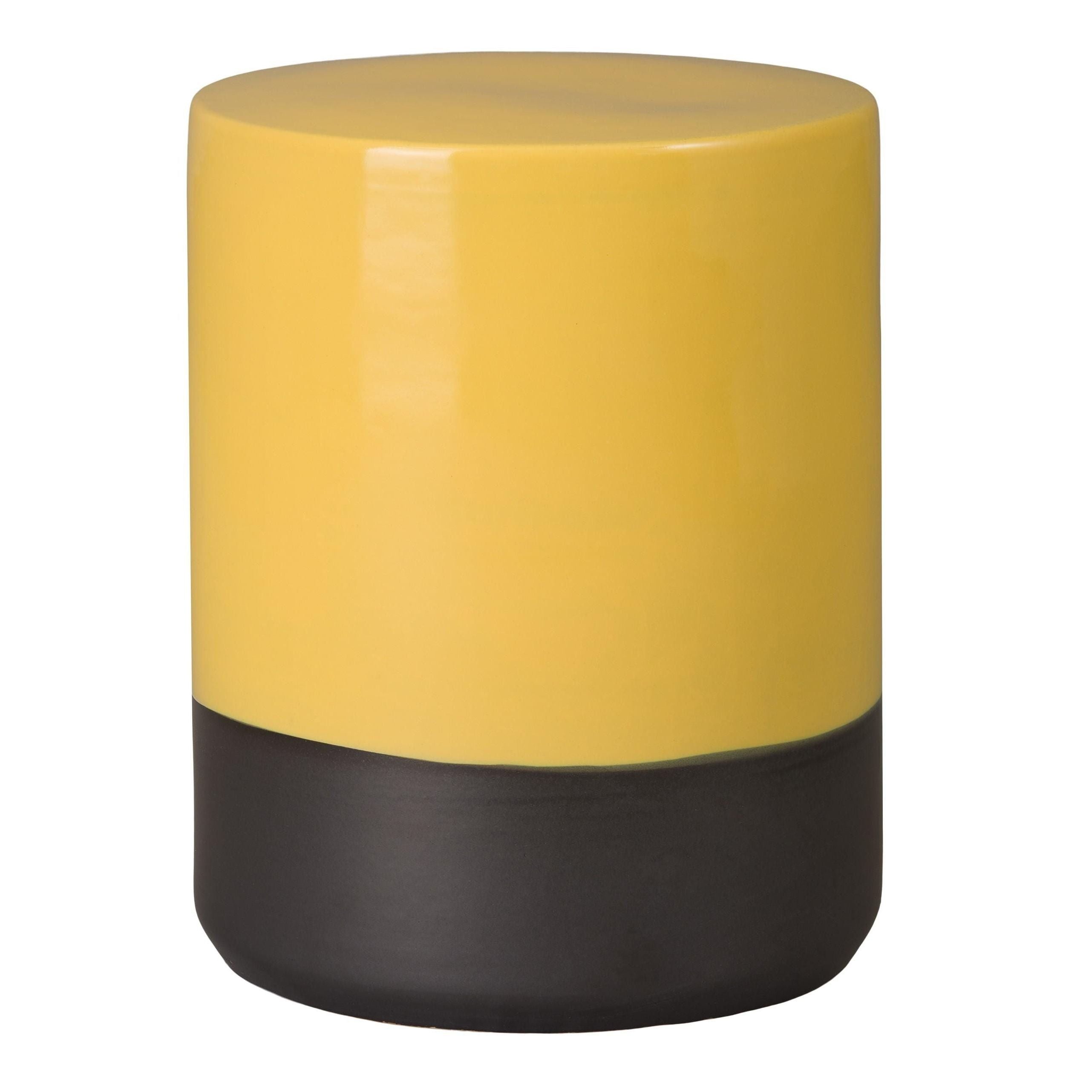 Emissary Two-Tone 14"Dia Ceramic Garden Stool