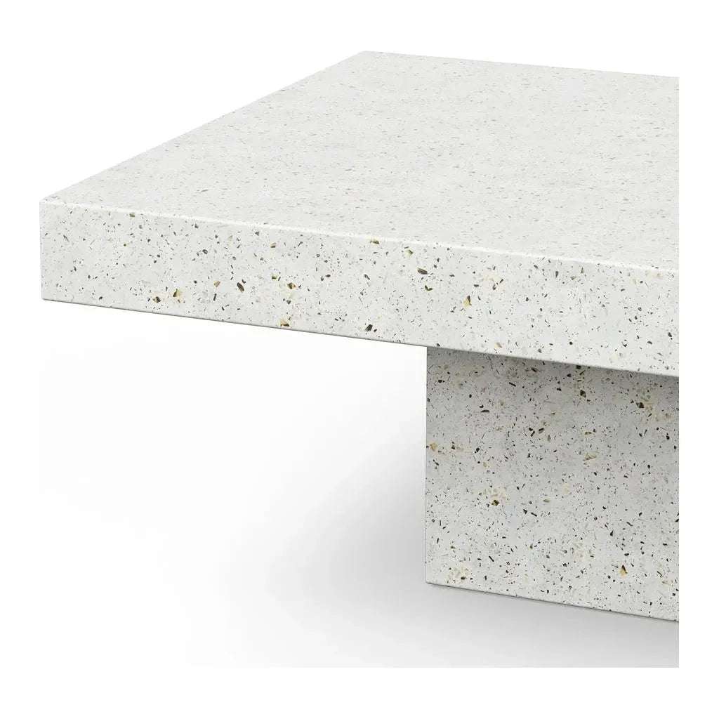 Urbia Una Minimalist Ivory Outdoor Coffee Table
