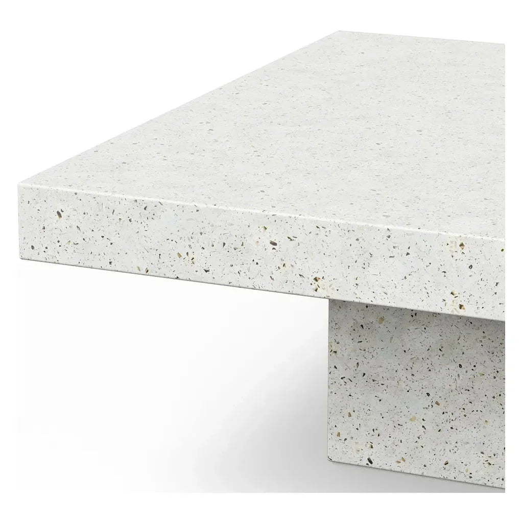 Urbia Una Minimalist Ivory Outdoor Coffee Table