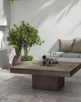 Una Concrete Outdoor Square Coffee Table