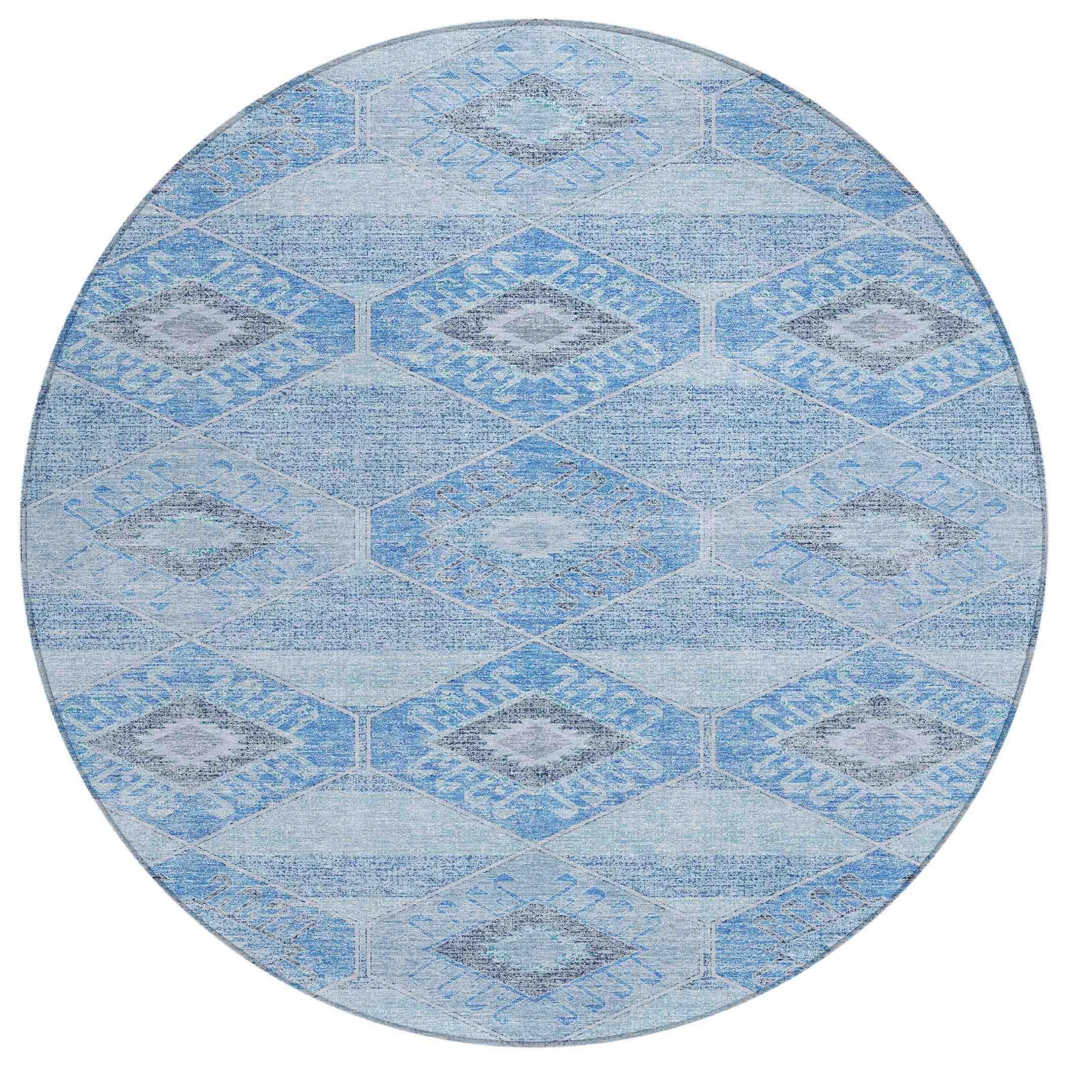 Addison Rugs Uraain Blue Washable Indoor-Outdoor Rug