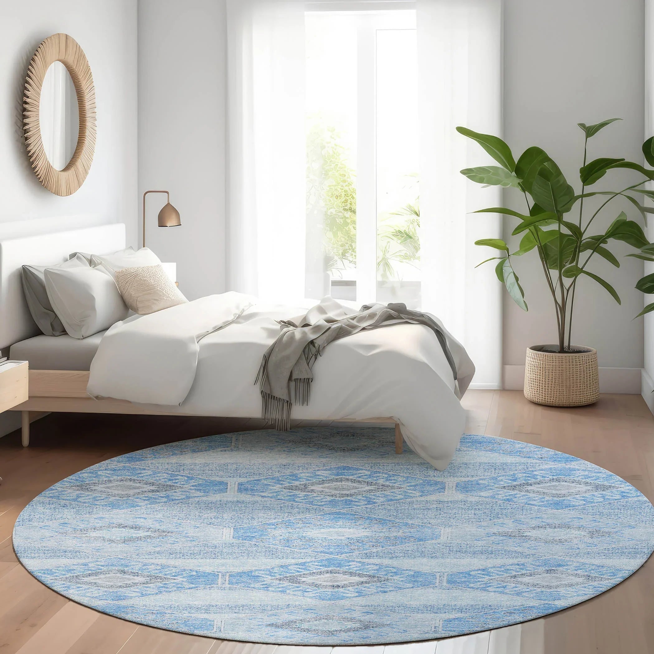 Addison Rugs Uraain Blue Washable Indoor-Outdoor Rug