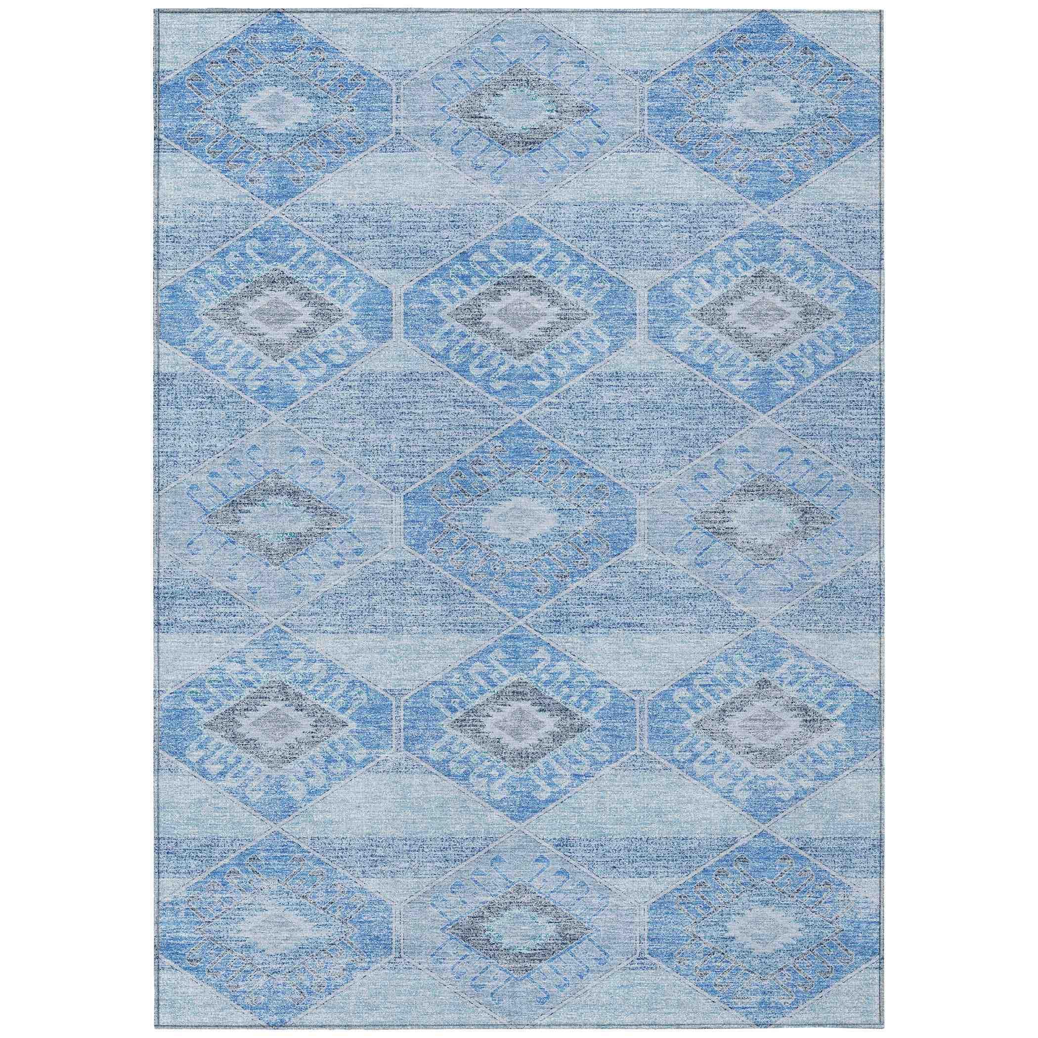 Addison Rugs Uraain Blue Washable Indoor-Outdoor Rug