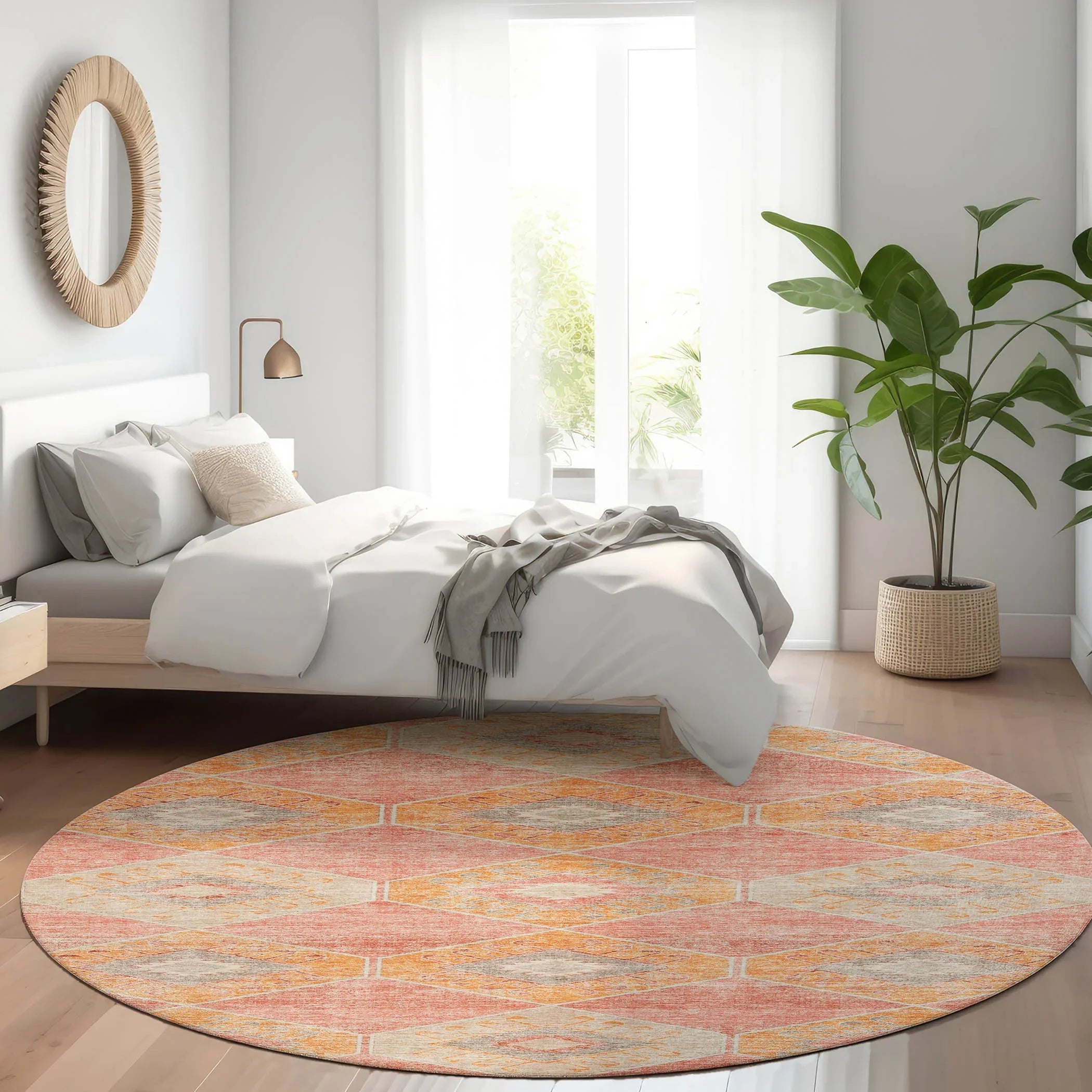 Addison Rugs Uraain Coral Washable Indoor-Outdoor Rug
