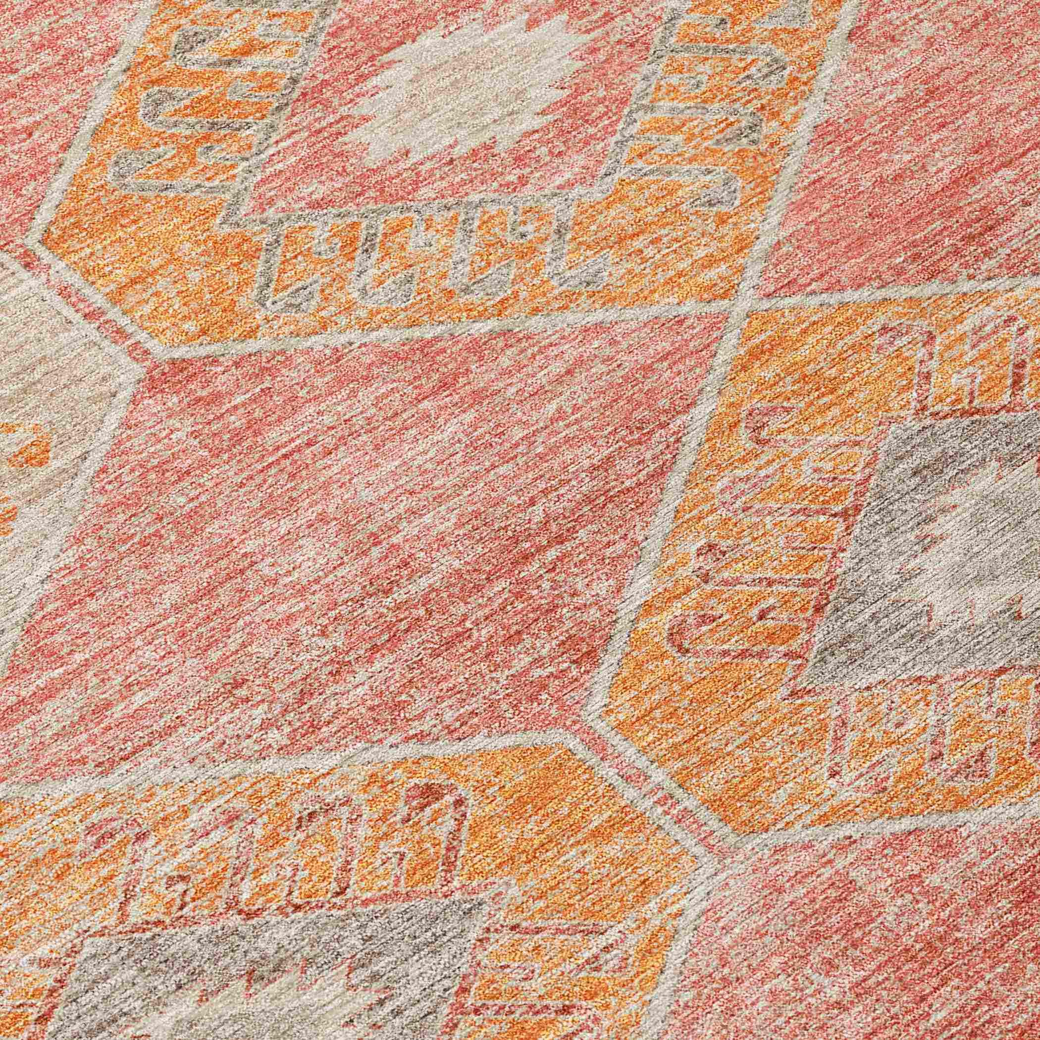 Addison Rugs Uraain Coral Washable Indoor-Outdoor Rug