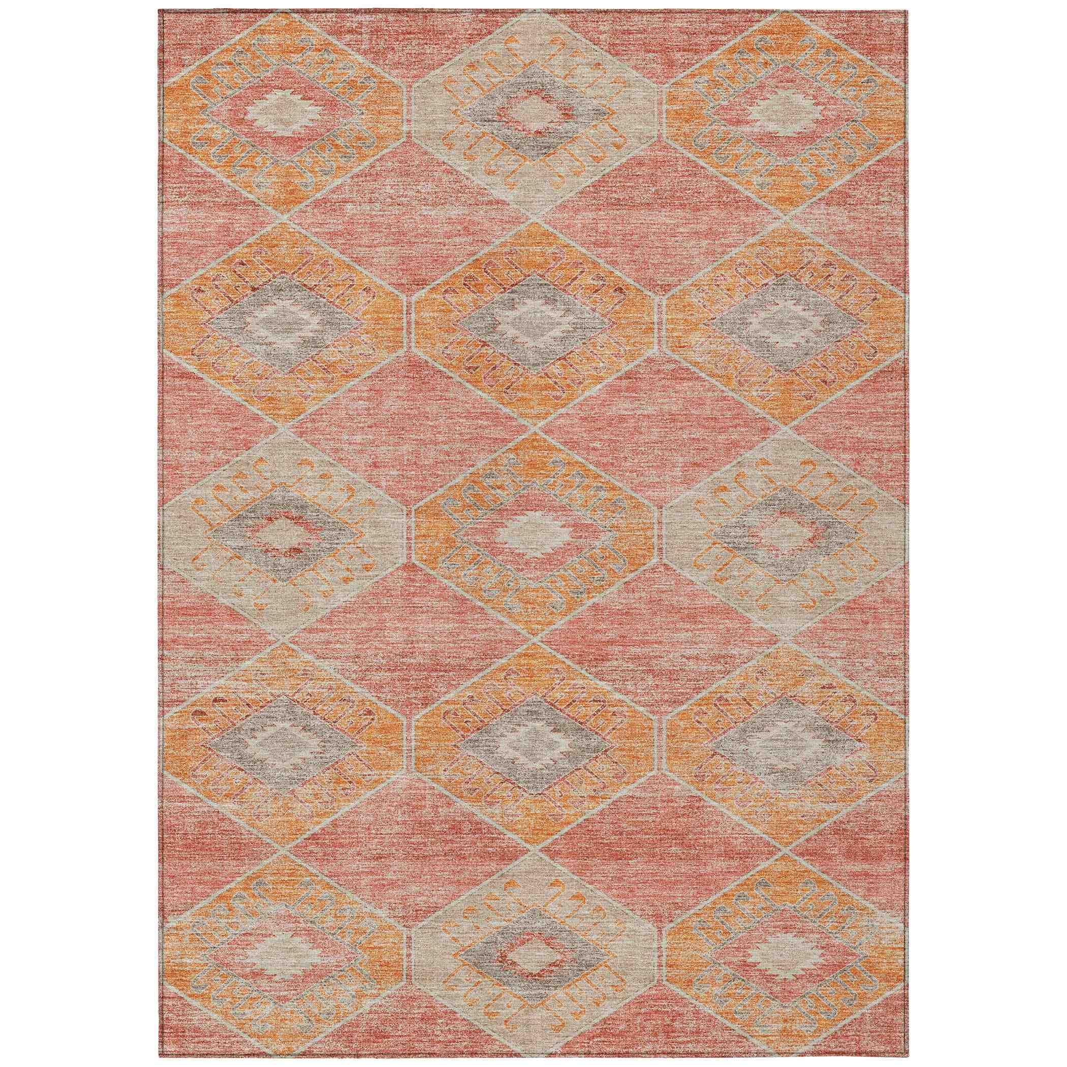 Addison Rugs Uraain Coral Washable Indoor-Outdoor Rug