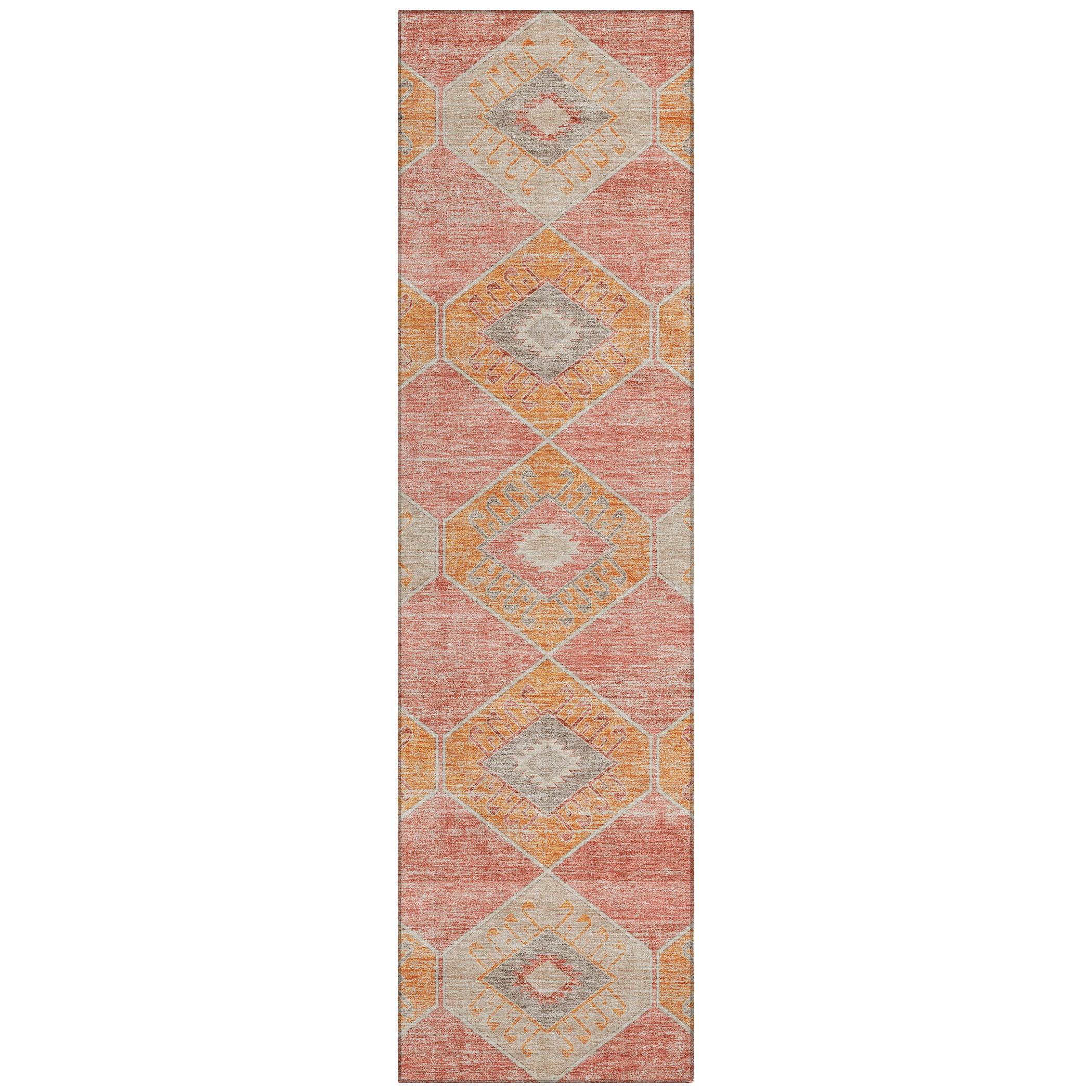 Addison Rugs Uraain Coral Washable Indoor-Outdoor Rug