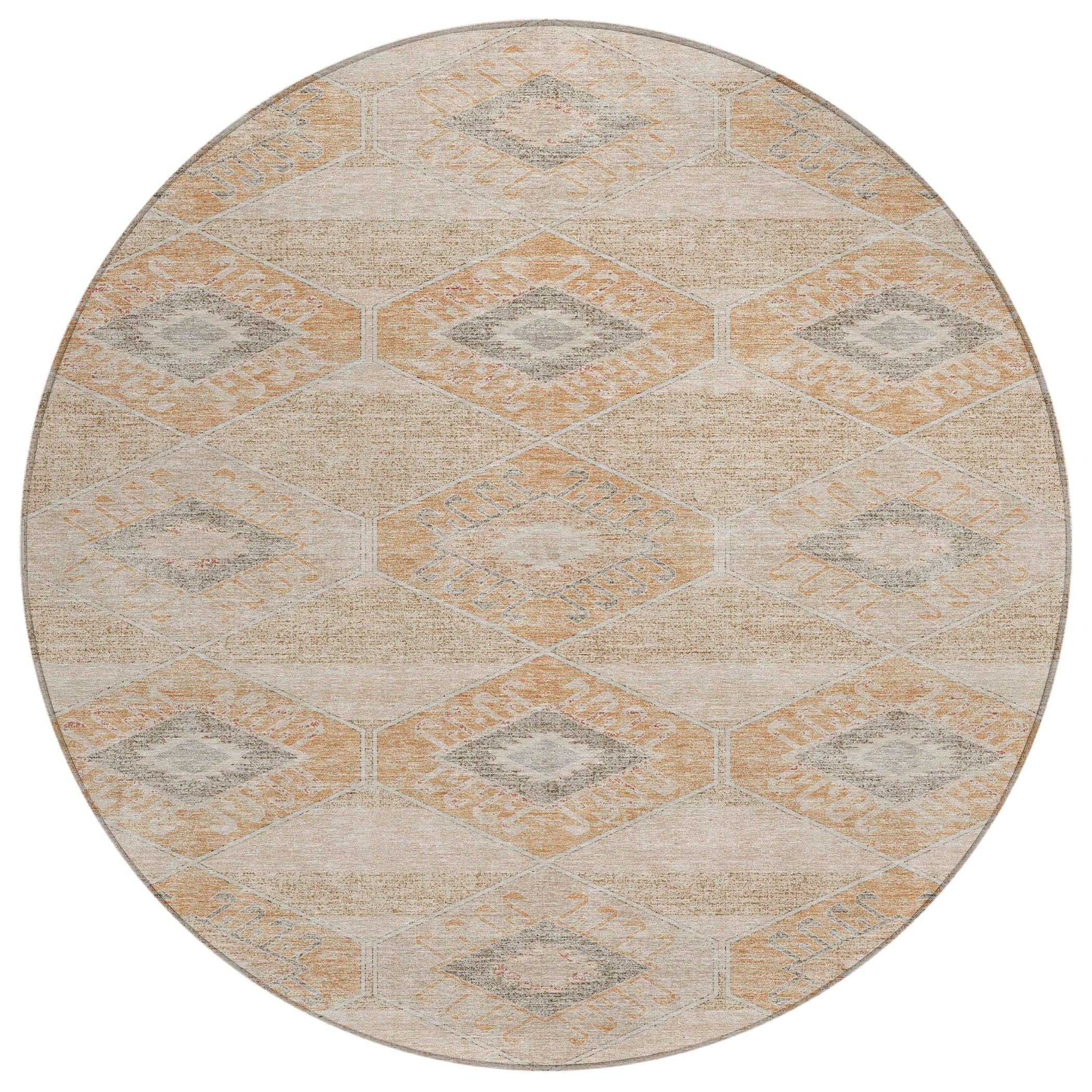 Addison Rugs Uraain Orange Washable Indoor-Outdoor Rug