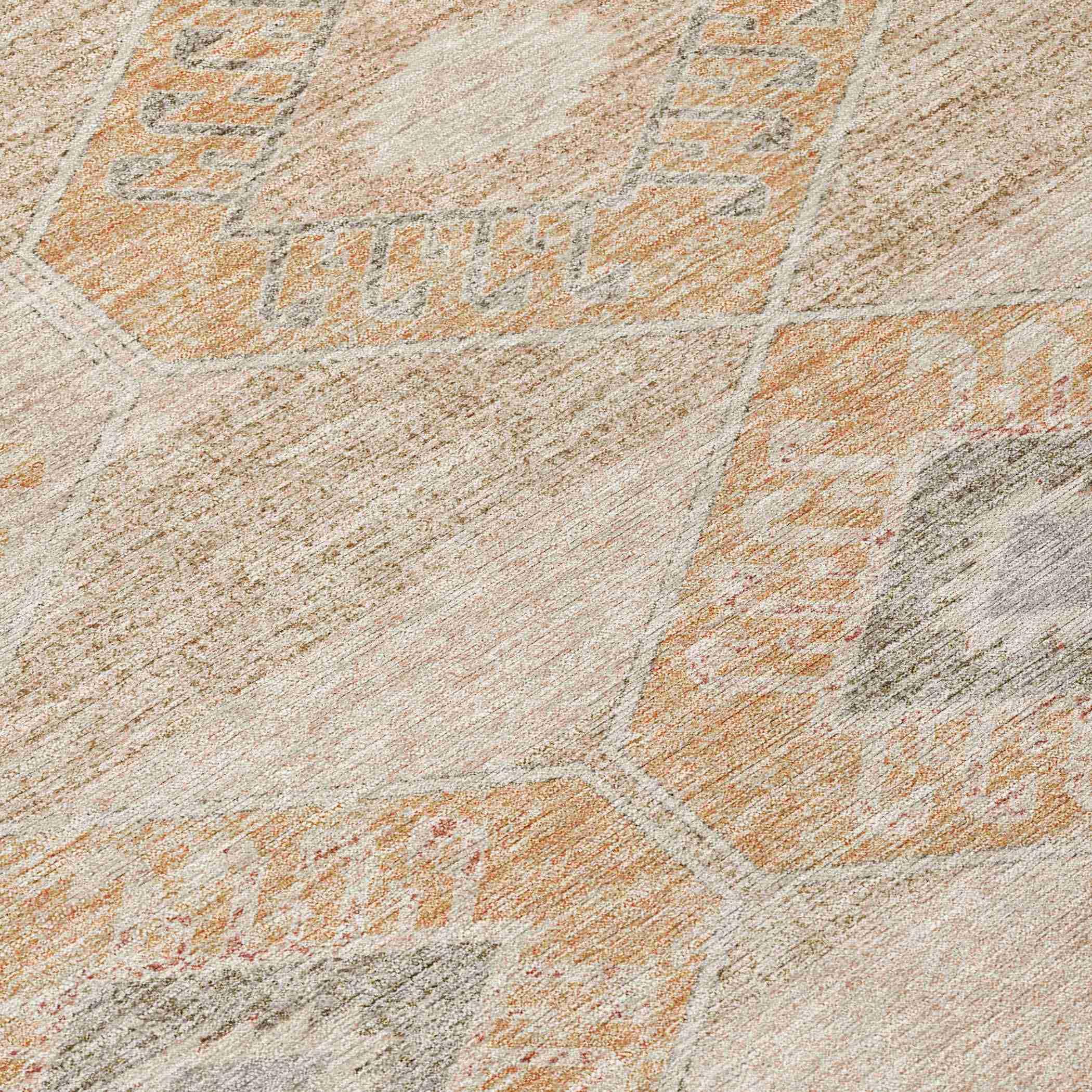 Addison Rugs Uraain Orange Washable Indoor-Outdoor Rug