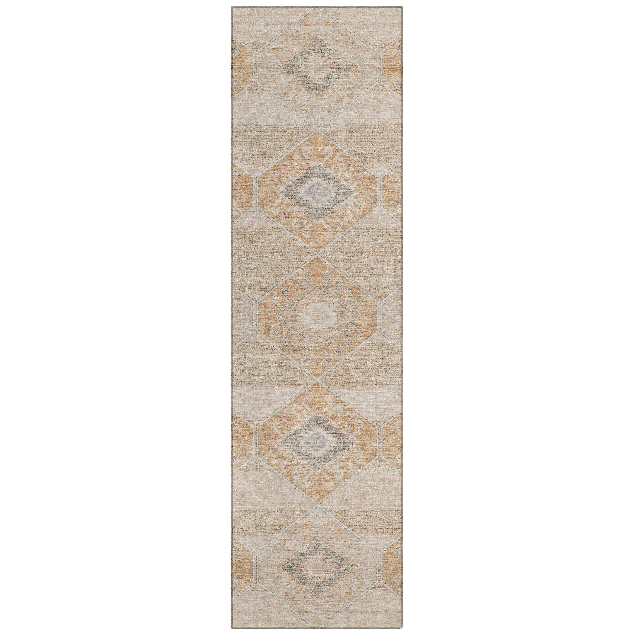 Addison Rugs Uraain Orange Washable Indoor-Outdoor Rug
