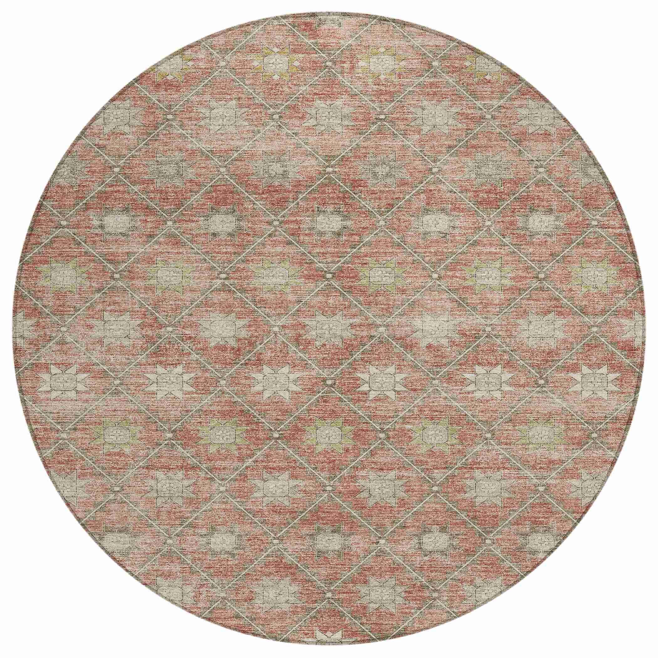 Addison Rugs Uraas Orange Washable Indoor-Outdoor Rug