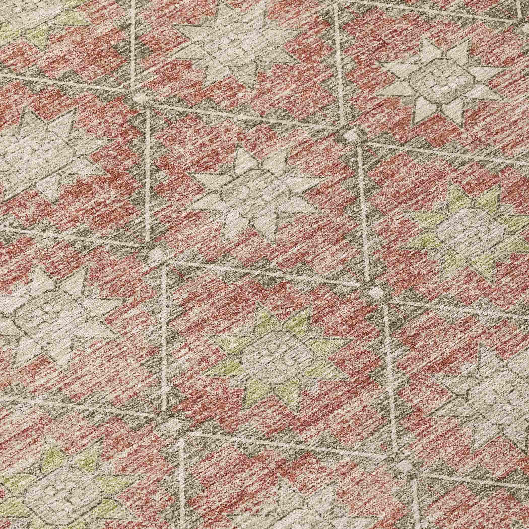 Addison Rugs Uraas Orange Washable Indoor-Outdoor Rug