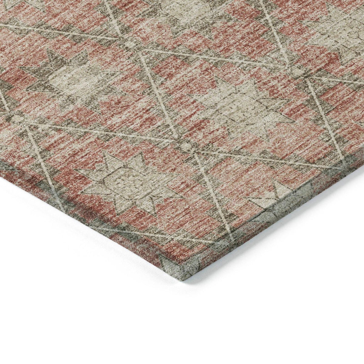 Addison Rugs Uraas Orange Washable Indoor-Outdoor Rug