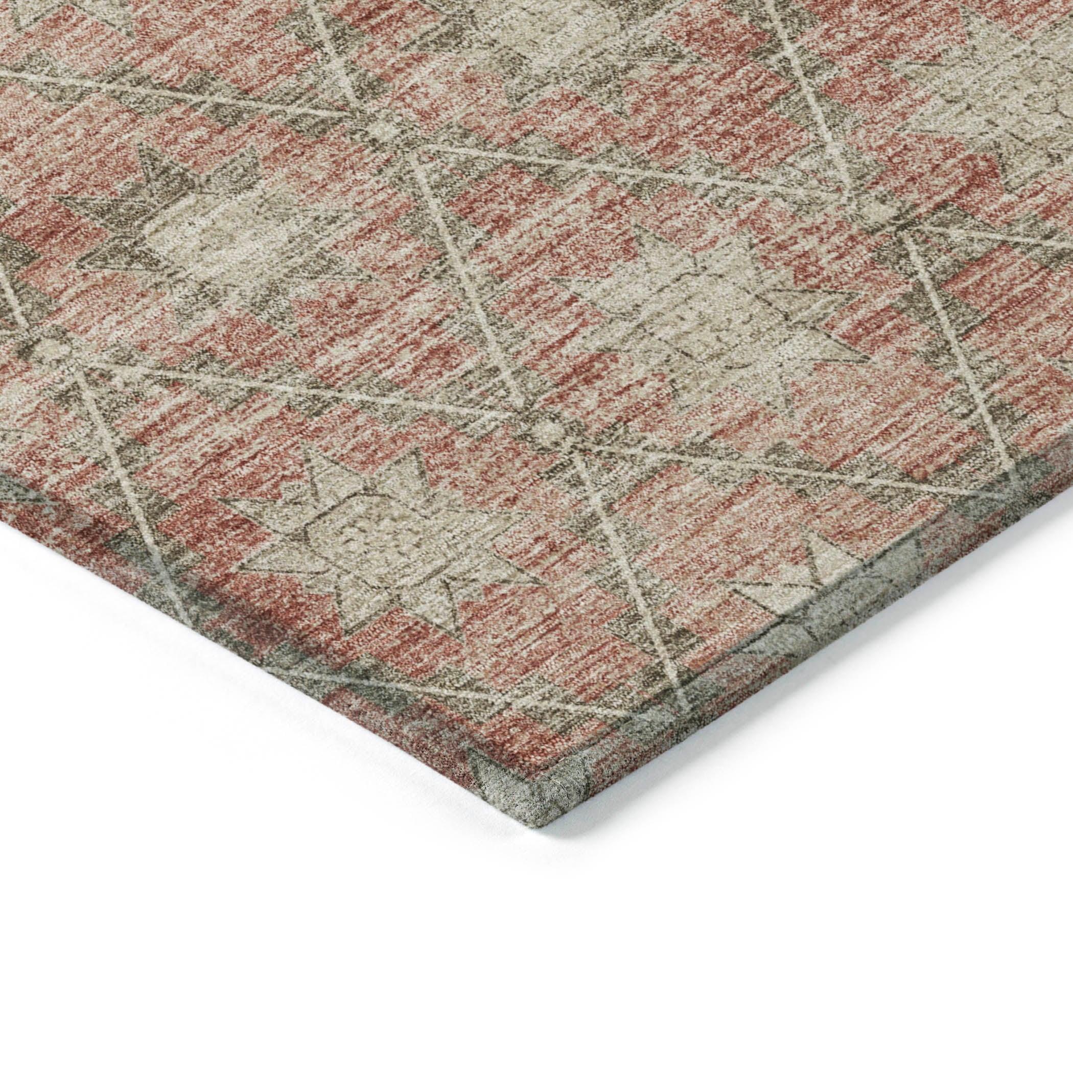 Addison Rugs Uraas Orange Washable Indoor-Outdoor Rug