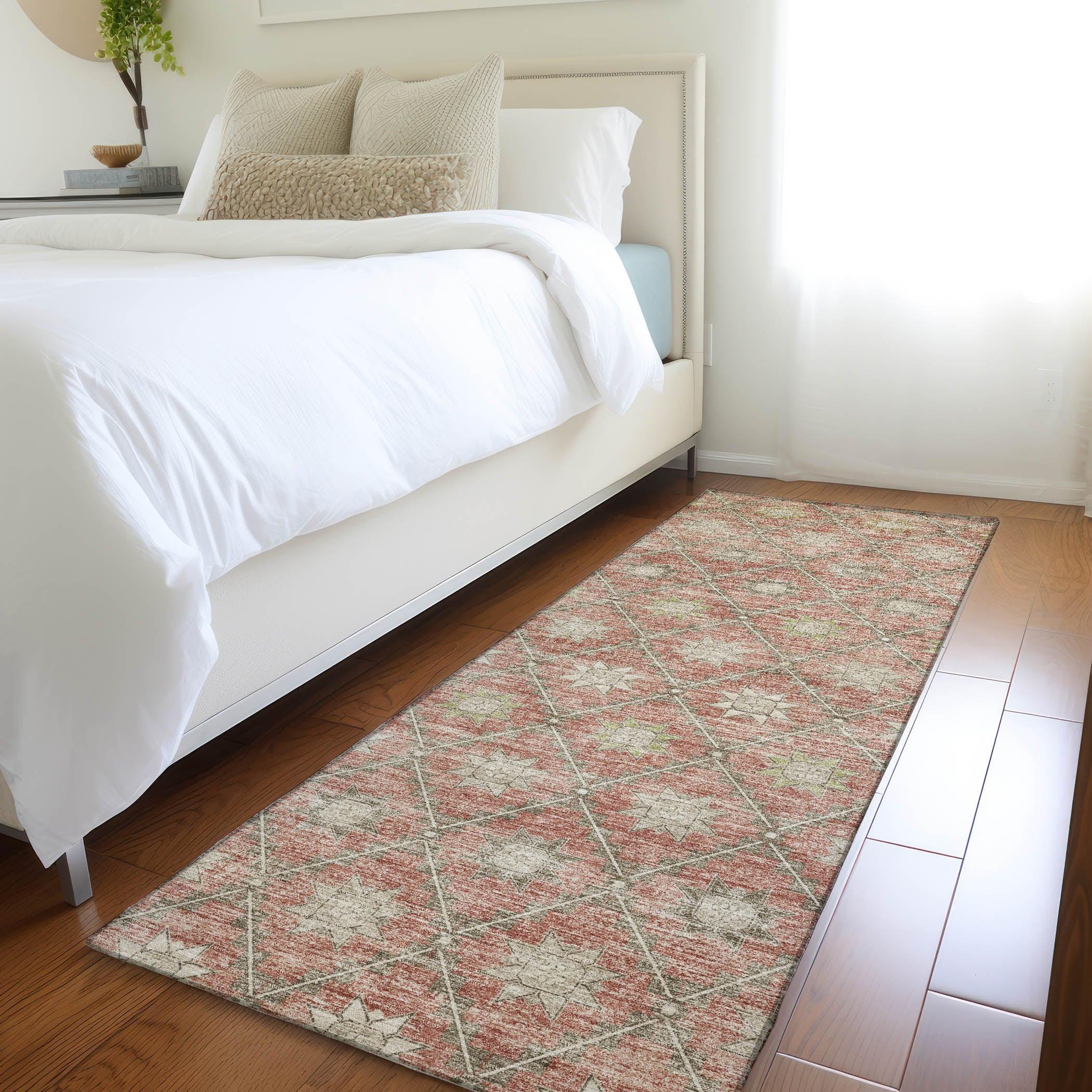 Addison Rugs Uraas Orange Washable Indoor-Outdoor Rug