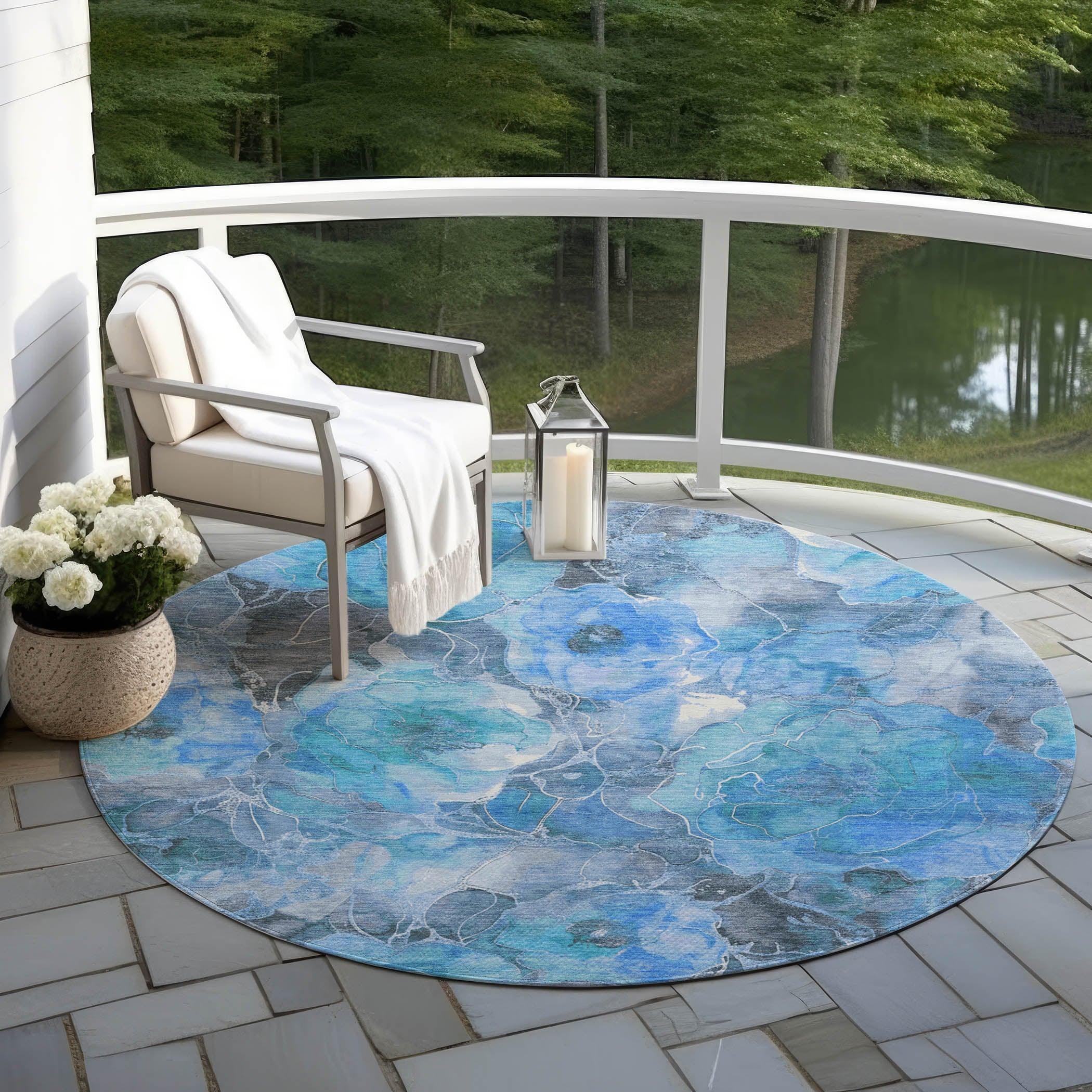 Addison Rugs Uraien Blue Washable Indoor-Outdoor Rug